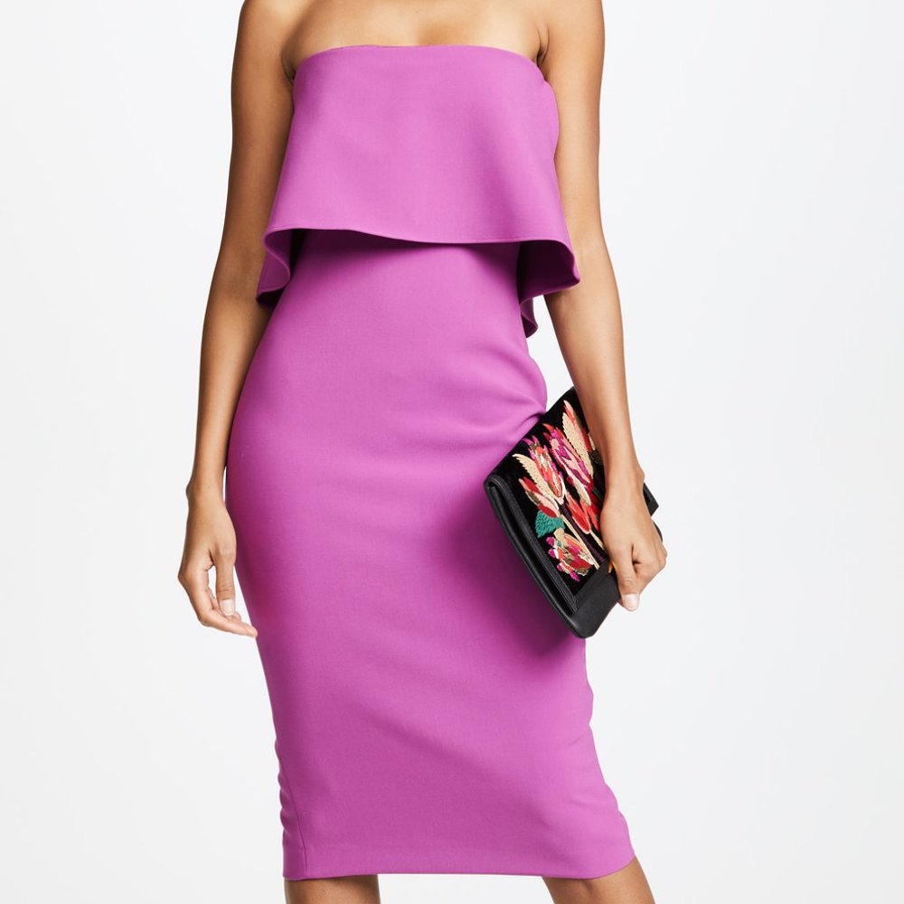 Likely Driggs Strapless Deep Orchid Purple Knee Length Dress Size 6